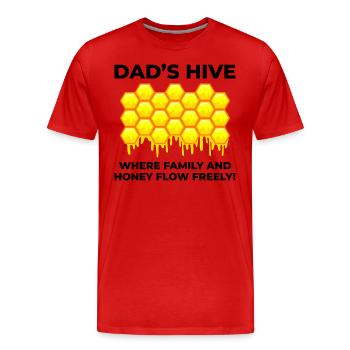 Honeybee Dad Beekeeper Beekeeping Insect Collector - Men's Premium Organic T-Shirt - red - Front - Damien (186cm)