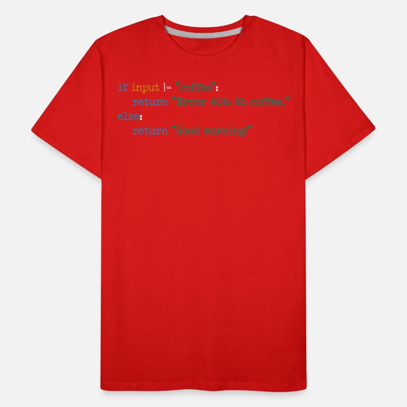 Coffee Code Programmer Computer Science Gift Men's Premium Organic T-Shirt