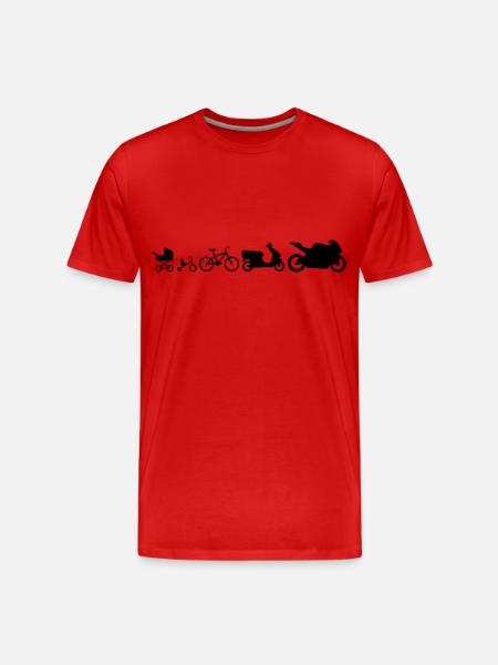 motorcycle evolution em582 - Men's Premium Organic T-Shirt - red