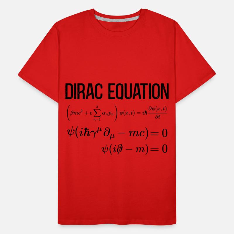 Équation de Dirac Mathématico-relativiste T-shirt bio Premium Homme