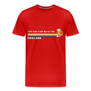 Swmming Pool Water Garden Party - Men's Premium Organic T-Shirt - red - Front - Damien (186cm)