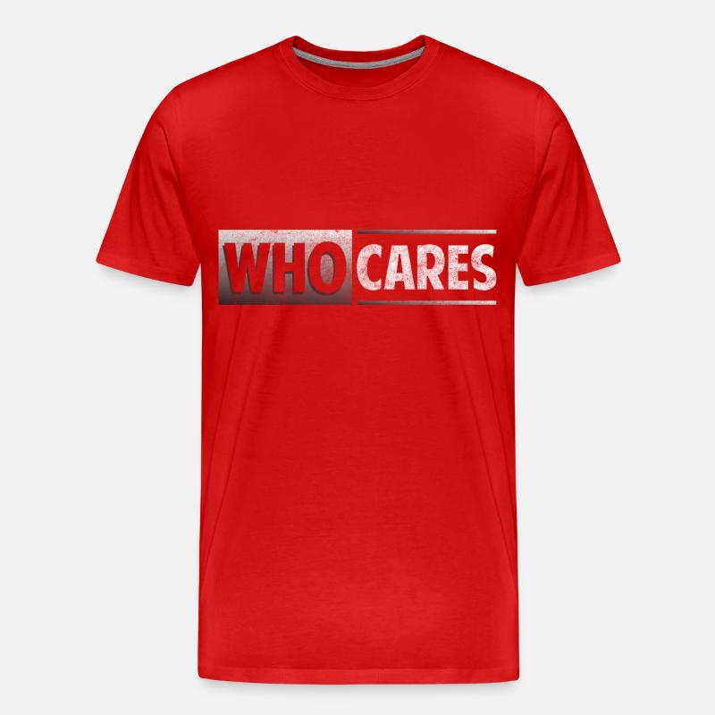 Mir egal Spruch Nein - Männer Premium Bio T-Shirt - Rot