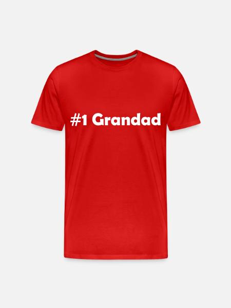 #1 grandad - Men's Premium Organic T-Shirt - red