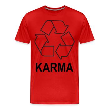 karma - T-shirt bio Premium Homme - rouge - Devant - Damien (186cm)