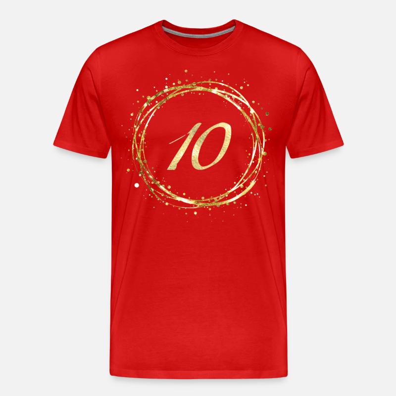 10 - Männer Premium Bio T-Shirt - Rot