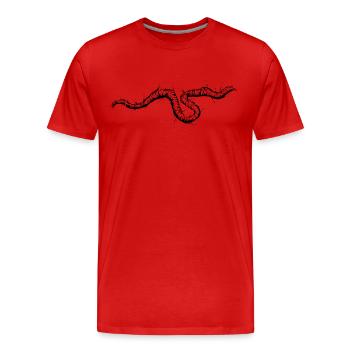 Earthworm Garden - Men's Premium Organic T-Shirt - red - Front - Damien (186cm)