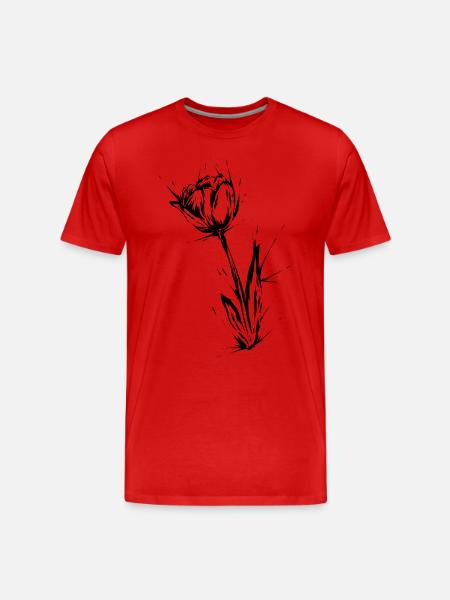 Tulip Flower - Men's Premium Organic T-Shirt - red