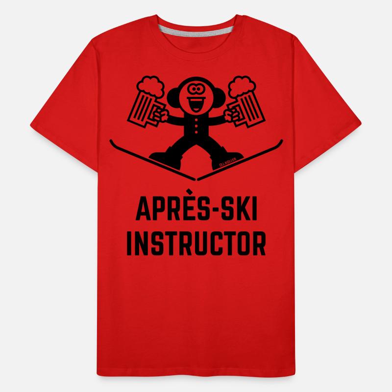 Après-Ski Instructor (Bier / Karikatur / 1C) Männer Premium Bio T-Shirt