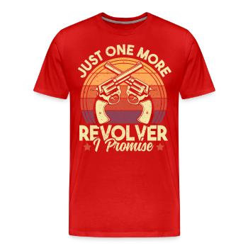 Juste un revolver de plus je promets vintage drôle - T-shirt bio Premium Homme - rouge - Devant - Damien (186cm)