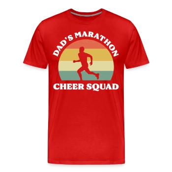 Marathon de papa Cheer Squad Marathoner Marathon - T-shirt bio Premium Homme - rouge - Devant - Damien (186cm)
