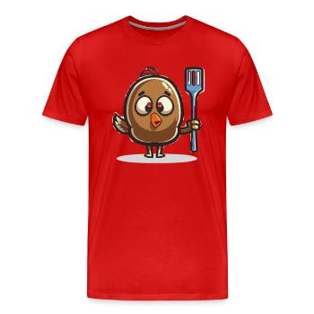 Thanksgiving Türkei - Männer Premium Bio T-Shirt - Rot - Vorne - Damien (186cm)
