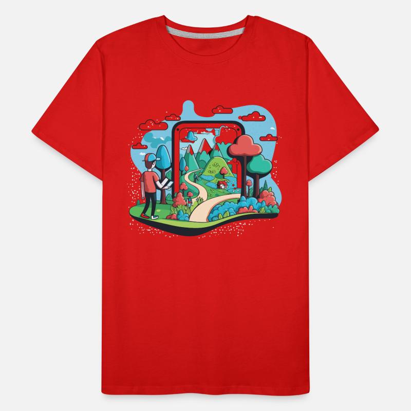 Augmented Reality Exploration Men's Premium Organic T-Shirt