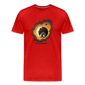 The Event Horizon - Men's Premium Organic T-Shirt - red - Front - Damien (186cm)