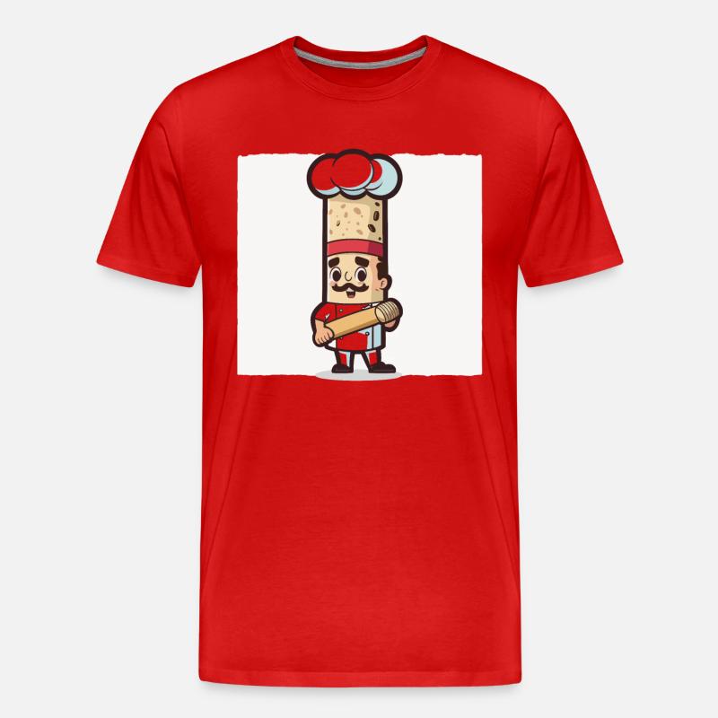 Der Bäcker - Männer Premium Bio T-Shirt - Rot