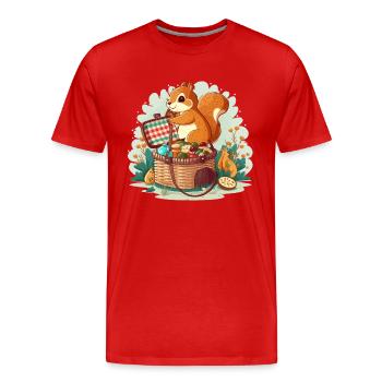 Picnic Pals - Men's Premium Organic T-Shirt - red - Front - Damien (186cm)