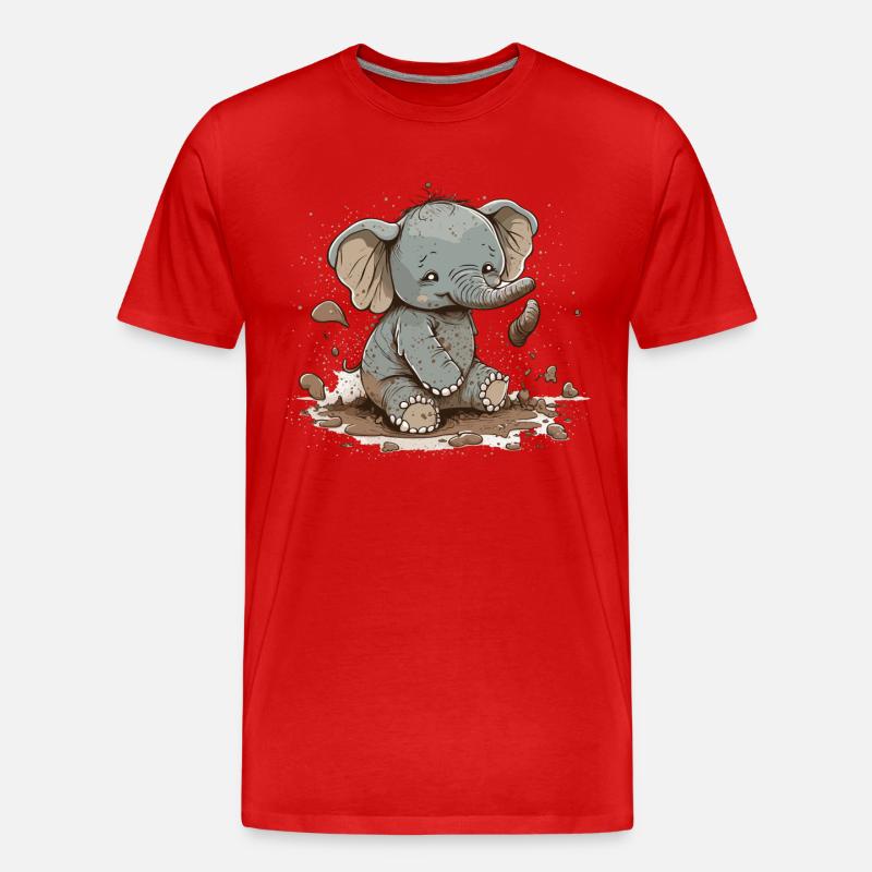 Schlammiges Abenteuer - Männer Premium Bio T-Shirt - Rot