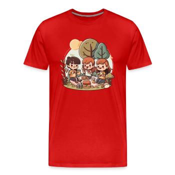 Summertime Fun - Men's Premium Organic T-Shirt - red - Front - Damien (186cm)