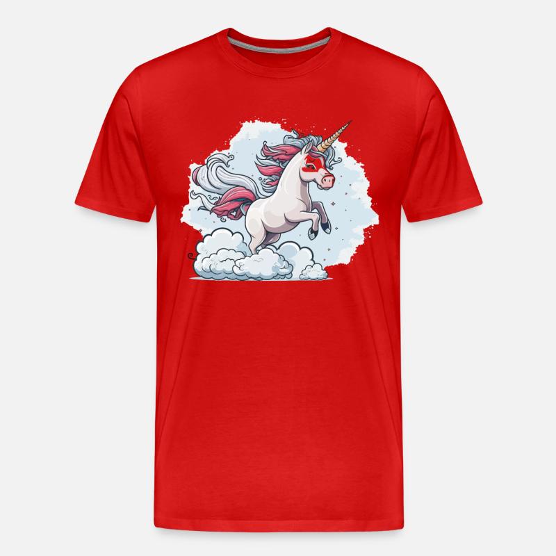Verzauberter Flug - Männer Premium Bio T-Shirt - Rot
