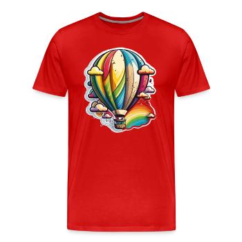 Up, Up and Away - Men's Premium Organic T-Shirt - red - Front - Damien (186cm)