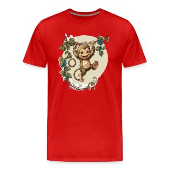 Singeries - T-shirt bio Premium Homme - rouge - Devant - Damien (186cm)
