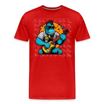 Gorilla Groove - T-shirt bio Premium Homme - rouge - Devant - Damien (186cm)