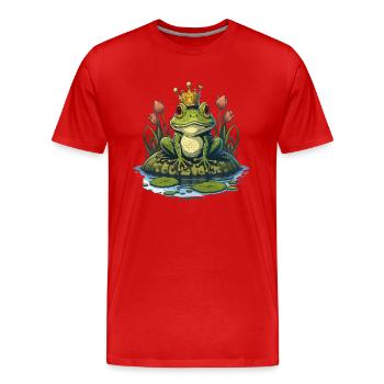 Grenouille royale - T-shirt bio Premium Homme - rouge - Devant - Damien (186cm)