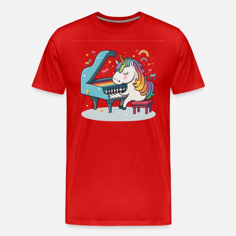 Regenbogen-Harmonie - Männer Premium Bio T-Shirt - Rot