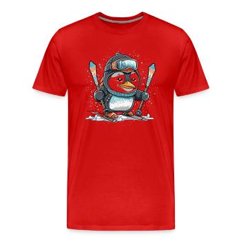 Chilly Downhill - Men's Premium Organic T-Shirt - red - Front - Damien (186cm)