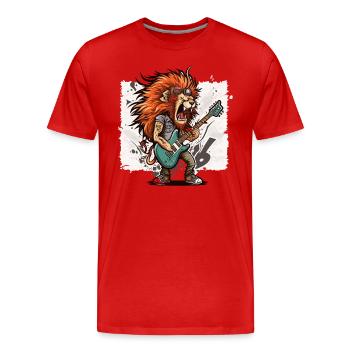 Fosse aux Lions - T-shirt bio Premium Homme - rouge - Devant - Damien (186cm)