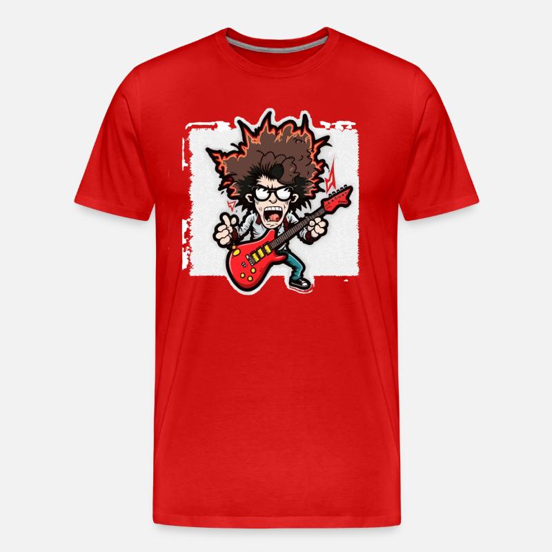 Jammen auf der Bühne - Männer Premium Bio T-Shirt - Rot