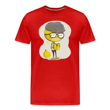The Lemon Chic - Men's Premium Organic T-Shirt - red - Front - Damien (186cm)