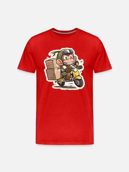 Banana Run - Men's Premium Organic T-Shirt - red