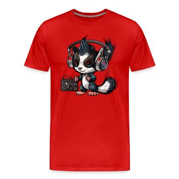 Stinkin Beats - Men's Premium Organic T-Shirt - red - Front - Damien (186cm)