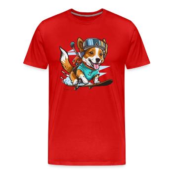 Paw-some poudres - T-shirt bio Premium Homme - rouge - Devant - Damien (186cm)