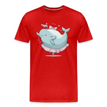 Wal-Walzer - Männer Premium Bio T-Shirt - Rot - Vorne - Damien (186cm)