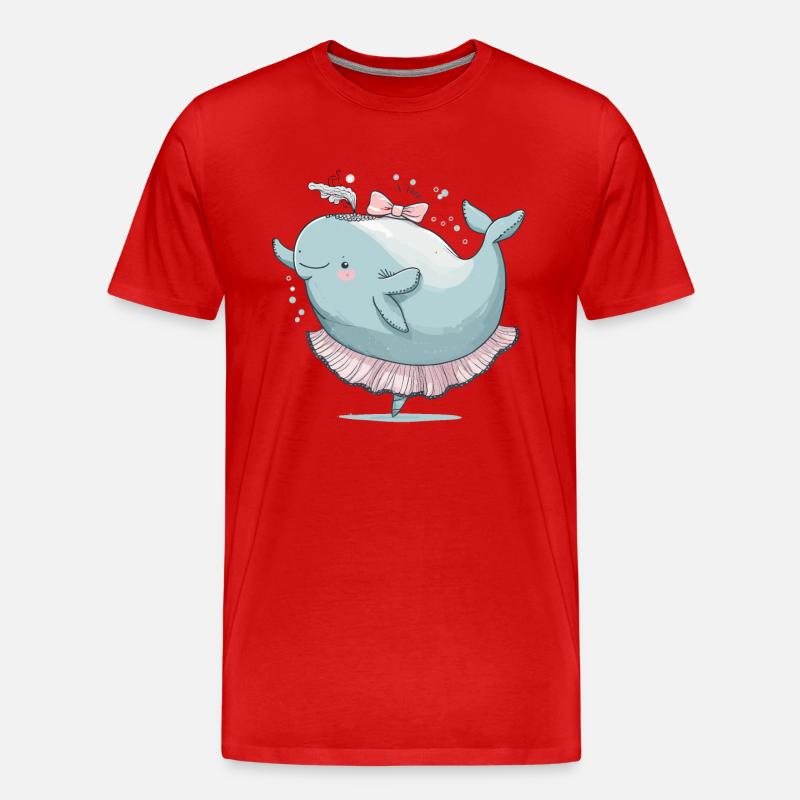 Wal-Walzer - Männer Premium Bio T-Shirt - Rot