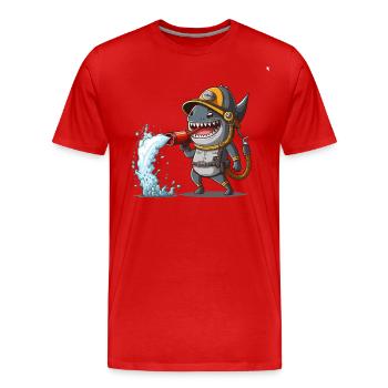 Sharp Safety - Men's Premium Organic T-Shirt - red - Front - Damien (186cm)