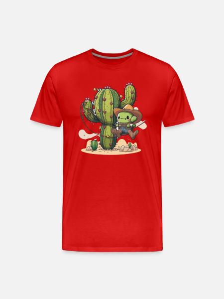Cactus Rodeo - Men's Premium Organic T-Shirt - red
