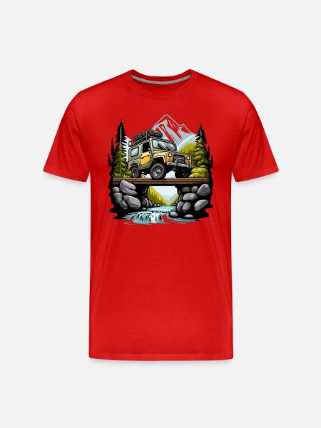 The Off-Road Navigator - Men's Premium Organic T-Shirt - red
