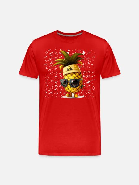 Ananas-Paradies - Männer Premium Bio T-Shirt - Rot