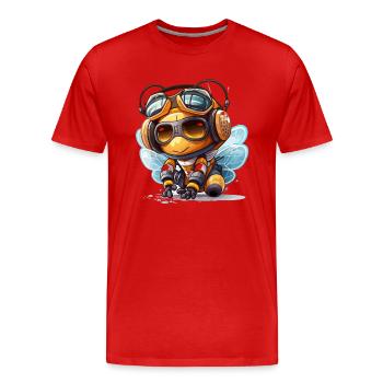 Champion bourdonnant - T-shirt bio Premium Homme - rouge - Devant - Damien (186cm)