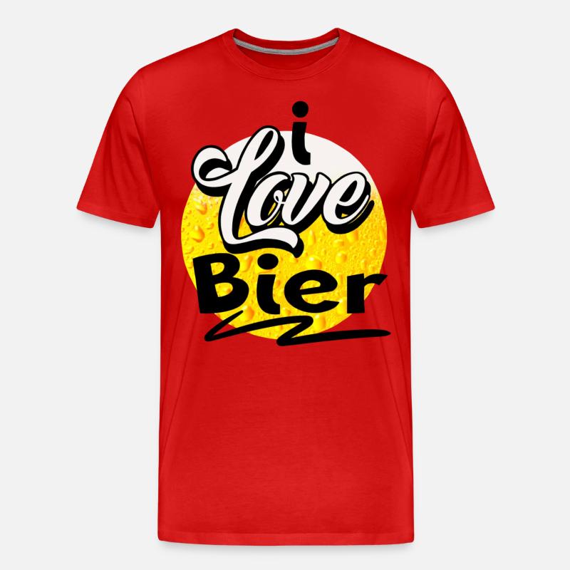 Bier - Männer Premium Bio T-Shirt - Rot