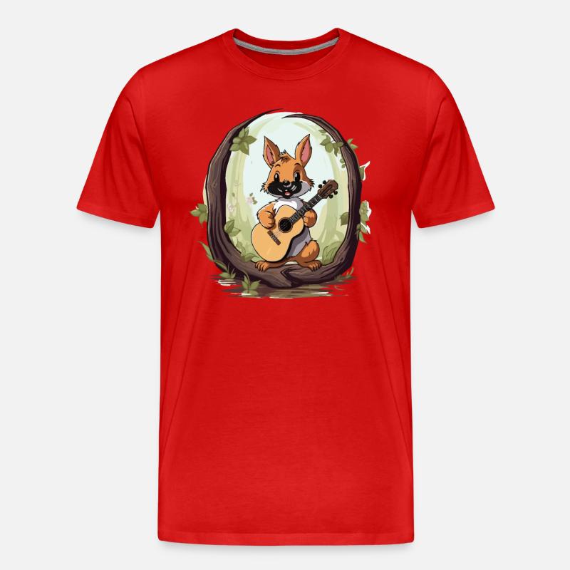 Eichhörnchen-Serenader - Männer Premium Bio T-Shirt - Rot