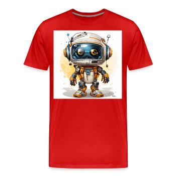 The TechMaster - Men's Premium Organic T-Shirt - red - Front - Damien (186cm)