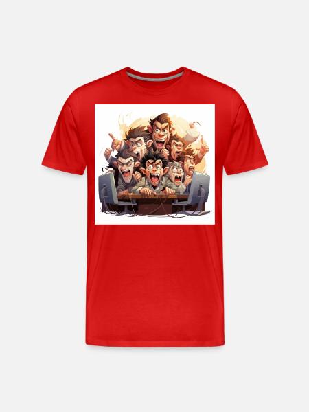 Die koffeinhaltigen Schreibkräfte - Männer Premium Bio T-Shirt - Rot