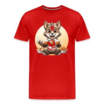 Le jongleur cinglé - T-shirt bio Premium Homme - rouge - Devant - Damien (186cm)