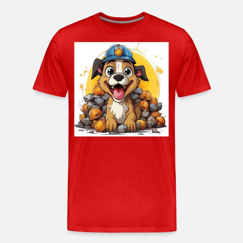 Der Hundebauer - Männer Premium Bio T-Shirt - Rot