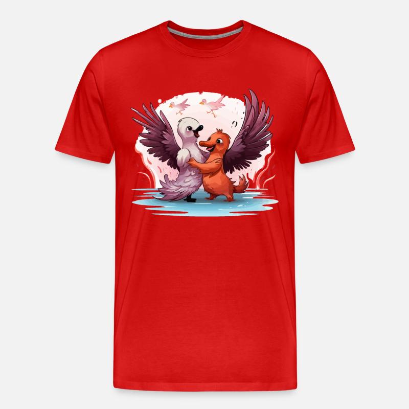 Das Tango-Duo - Männer Premium Bio T-Shirt - Rot