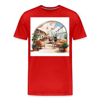 Kollaboratives Heiligtum - Männer Premium Bio T-Shirt - Rot - Vorne - Damien (186cm)