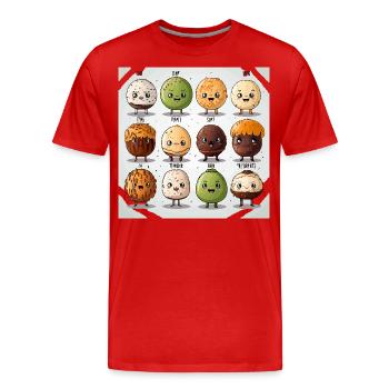 Regain d’énergie - T-shirt bio Premium Homme - rouge - Devant - Damien (186cm)